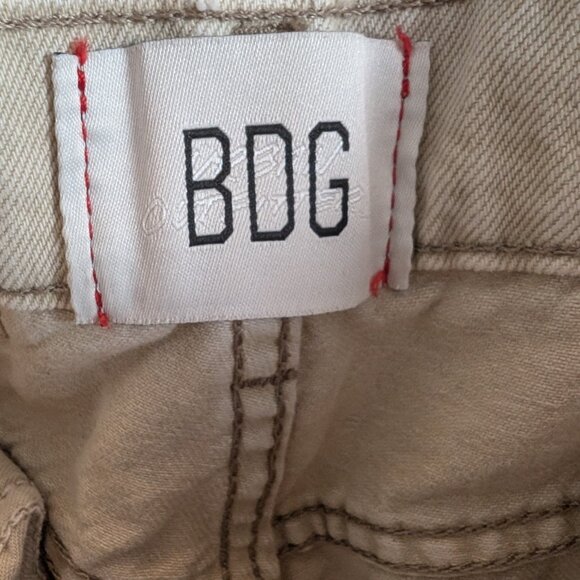 BDG - Beige Skater Baggy Jeans - Distressed/Ripped Jeans - Size: US 25 - Picture 4 of 5